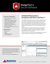 Thumbnail of document Data Sheet - MadgeTech 4 Secure Validation Software Package